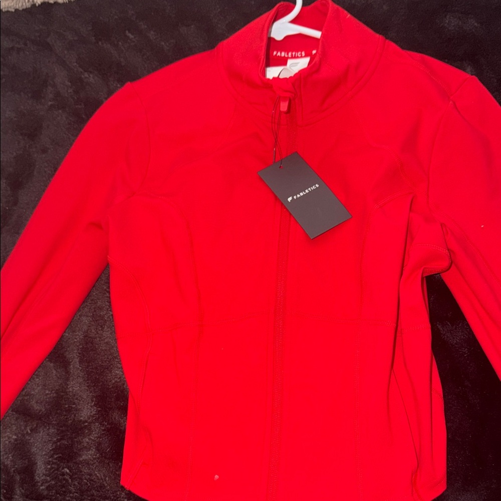 Fabletics Vibrant Red Active Jacket NWT - image 1